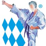 Logo Bayerischer Karate Bund, blau auf einem weißen Grund